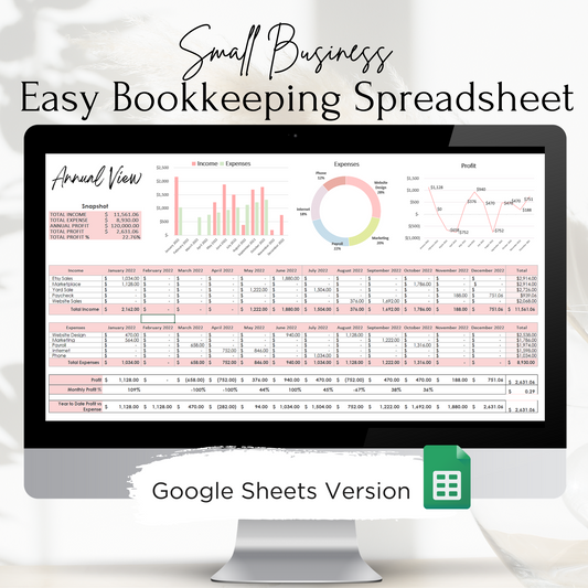 Business Bookkeeping Google Sheets