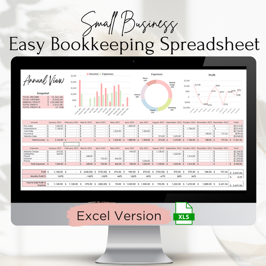 Business Bookkeeping Excel Spreadsheet