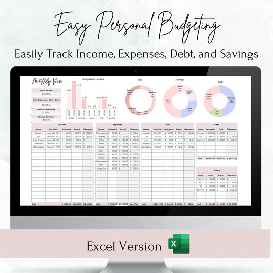 Personal Budgeting Excel Spreadsheet